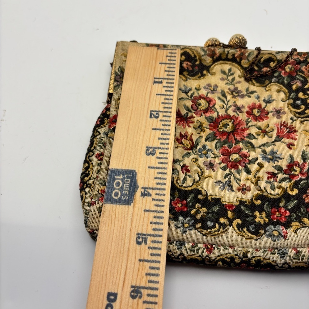 Walborg Floral Tapestry Clutch with Chain - Picture 6 of 8